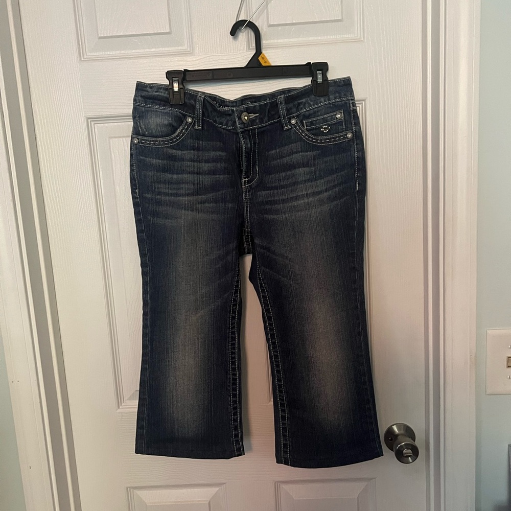 Harley-Davidson Dark Blue Cropped Jeans